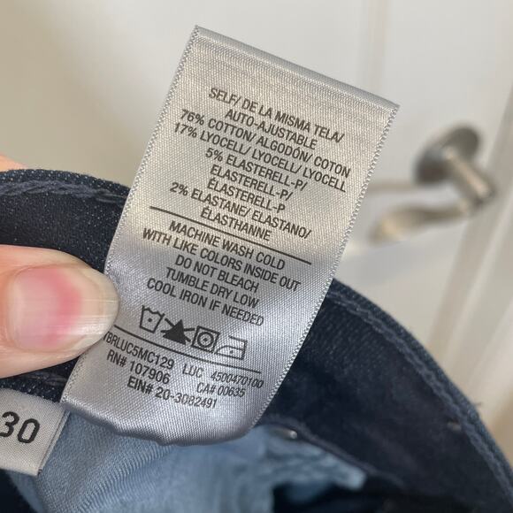 Hudson Jeans Natalie Midrise Bootcut Crop Dark Wash Lucky Raw Hem 30 - Picture 7 of 8